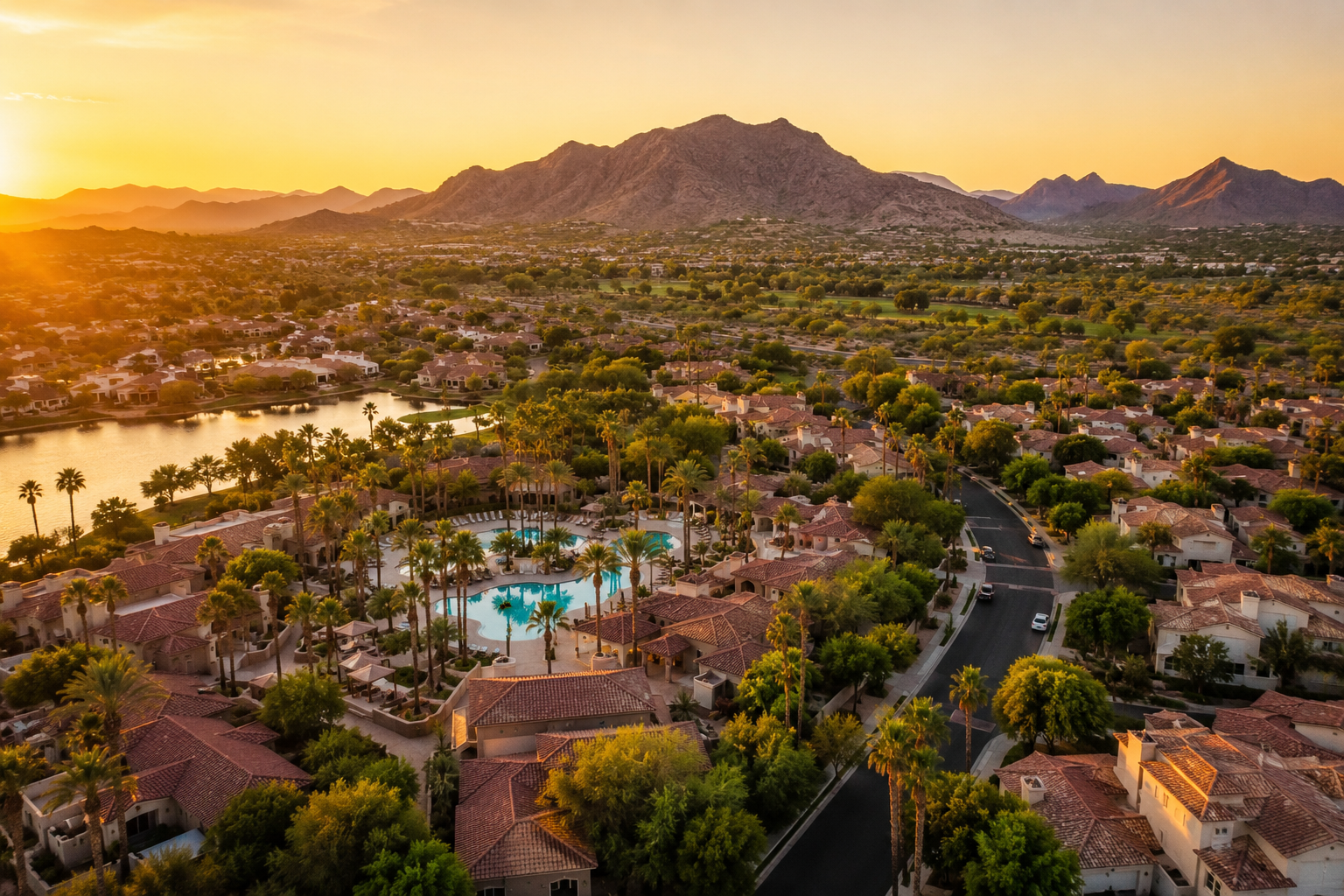 Arizona neighborhoods aerial view